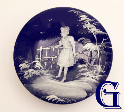cranberry Mary Gregory glass